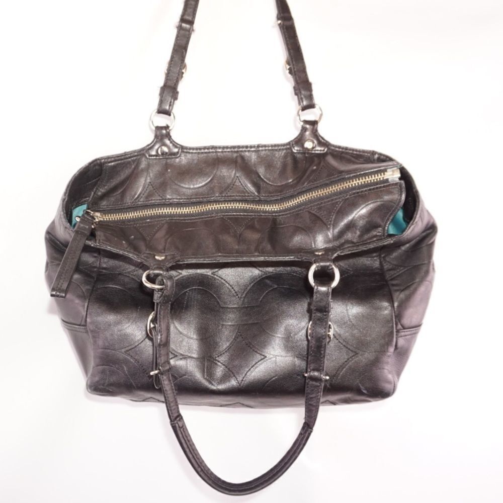 COACH Black Mia Embossed Leather Bag, E1069-15731 - Picture 8 of 11